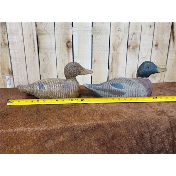 Vintage Animal Trap Company Wooden Duck Decoys