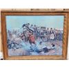 Image 2 : C.M. Russell Print " Bronc To Breakfast "