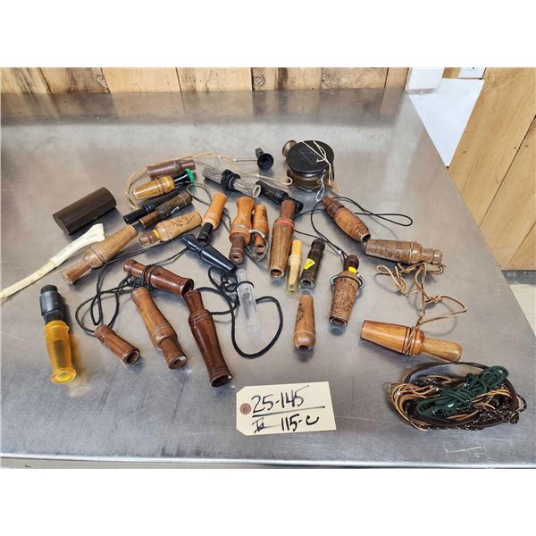 Collection Of 30 Vintage & Modern Game & Bird Calls