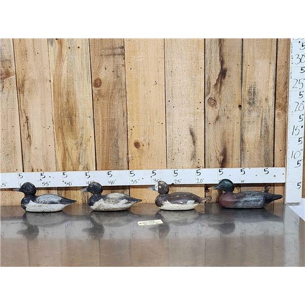 4 Vintage Mason Wooden Duck Decoys