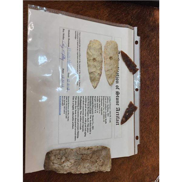 Group Of Native American Stone Artifacts
