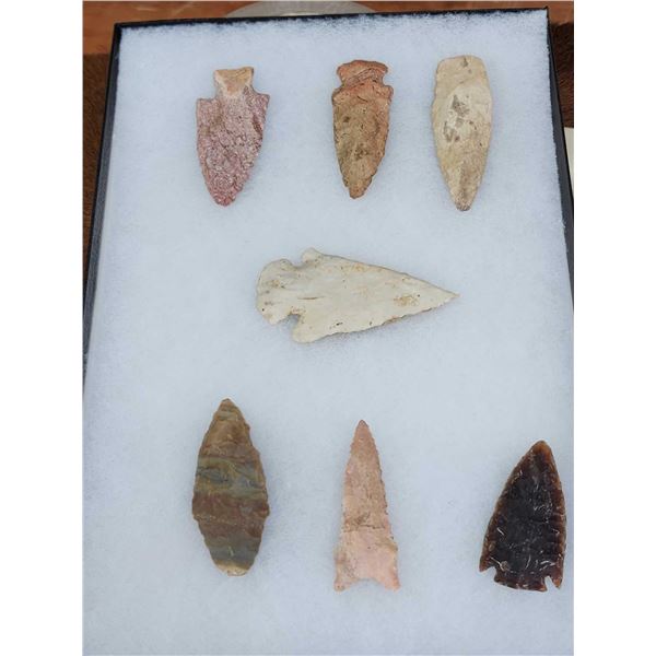 Group Of 7 Stone Points Native American Artifact