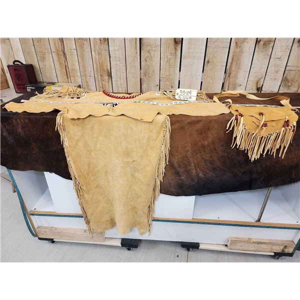 Native American Style Buckskin Pow Wow Dress & Satchel