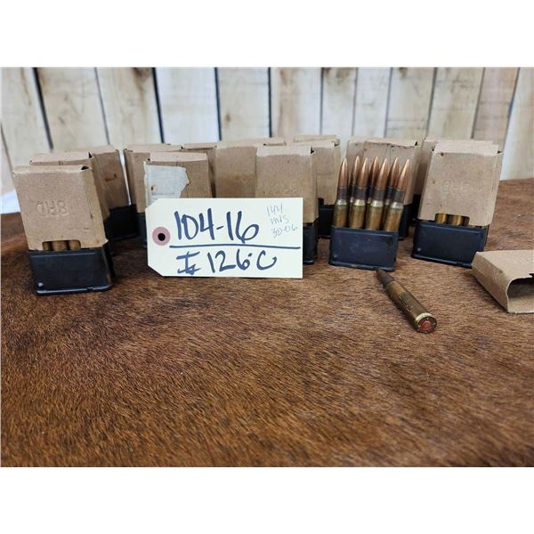 144 Rounds Of Military 30-06 Ammunition