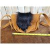 Image 1 : Native American Style Buckskin & Black Bear Paw Purse