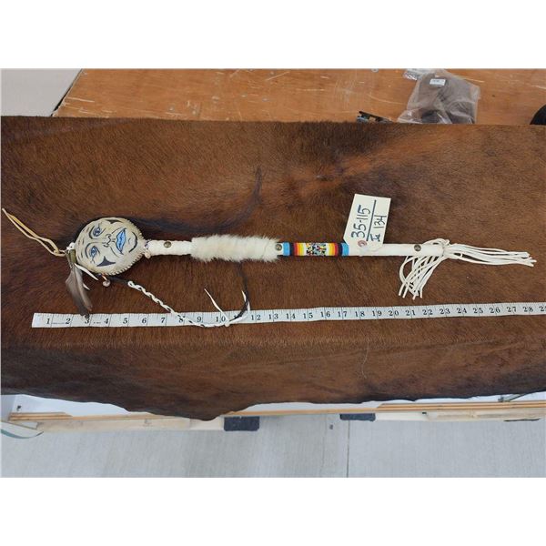 Native American Style Rawhide Dance Rattle