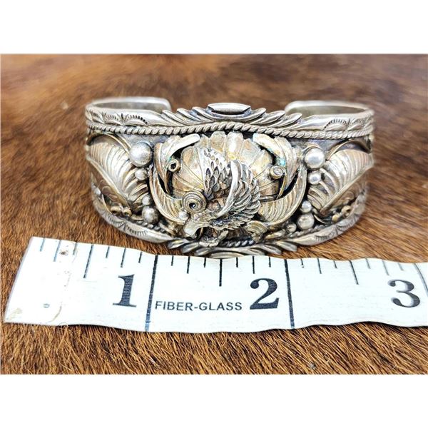 Navajo Style Silver Cuff Bracelet