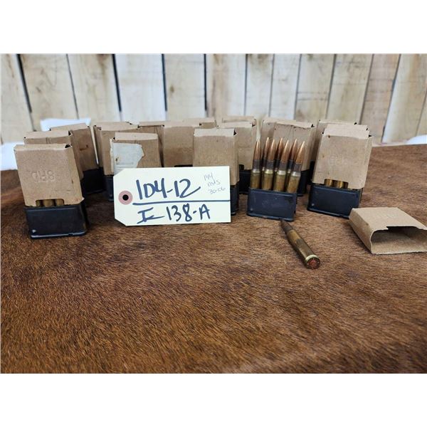144 Rounds Of Military 30-06 Ammunition