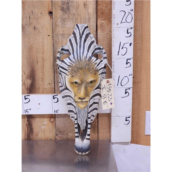 Carved Zebra Skull Taxidermy