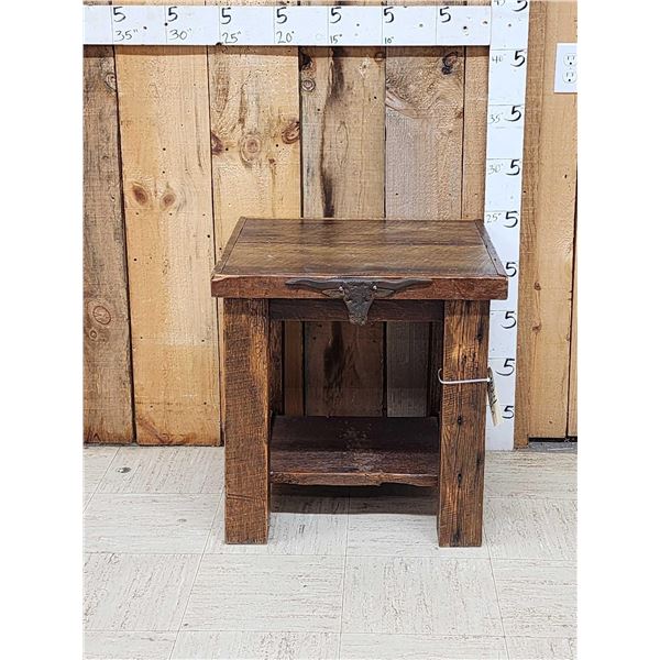 Amish Custom Built Rustic Barn Wood Display Table