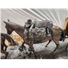 Image 10 : R. Clark Bronze Sculpture "Cowboy And Horses Crossing The Mountain "