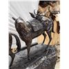 Image 14 : R. Clark Bronze Sculpture "Cowboy And Horses Crossing The Mountain "