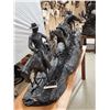 Image 3 : R. Clark Bronze Sculpture "Cowboy And Horses Crossing The Mountain "