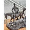 Image 6 : R. Clark Bronze Sculpture "Cowboy And Horses Crossing The Mountain "