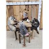 Image 3 : 4 Critters Playing Poker Taxidermy Mount