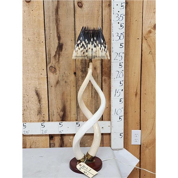 African Kudu Horn Core Desk Lamp