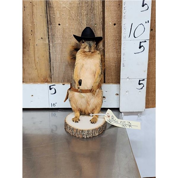Sheriff Squirrel Taxidermy Mount