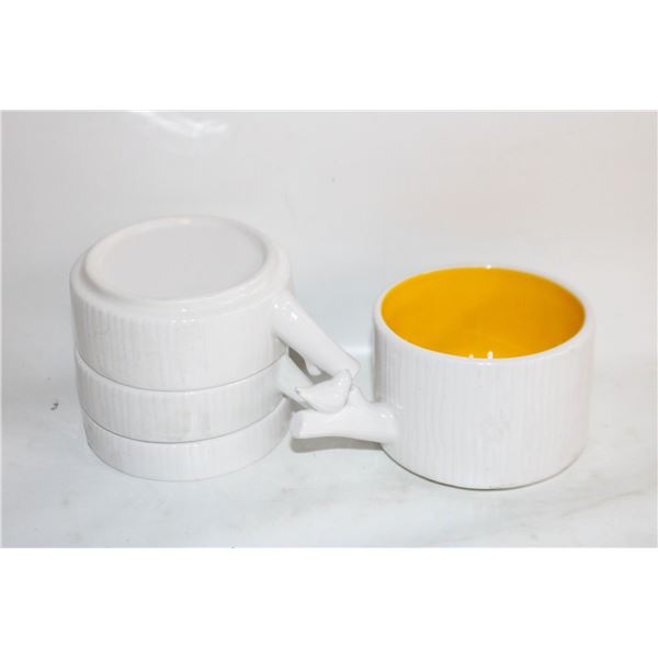 4PC BIRD THEME MEASURING CUPS CERAMIC