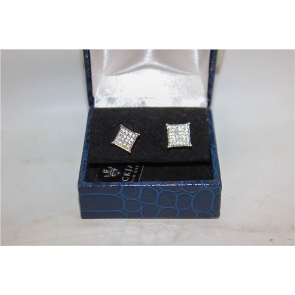 BLACKJACK STERLING SILVER EARRINGS NEW