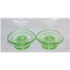 Image 1 : URANIUM GLASS CANDLESTICK HOLDERS MATCHING