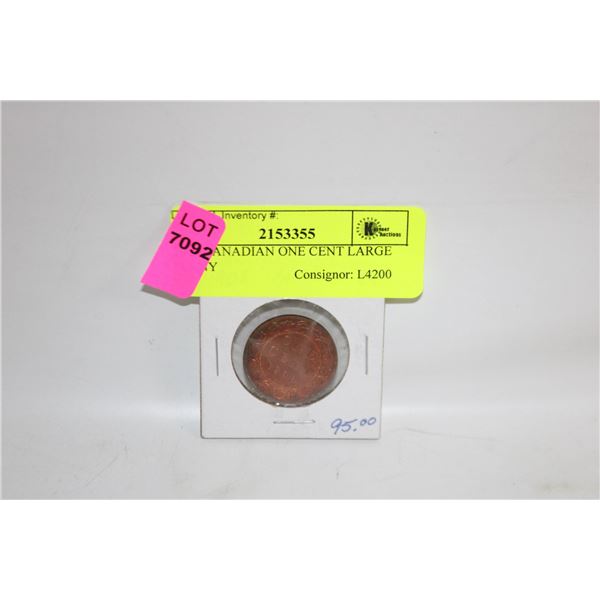 1908 CANADIAN ONE CENT LARGE PENNY