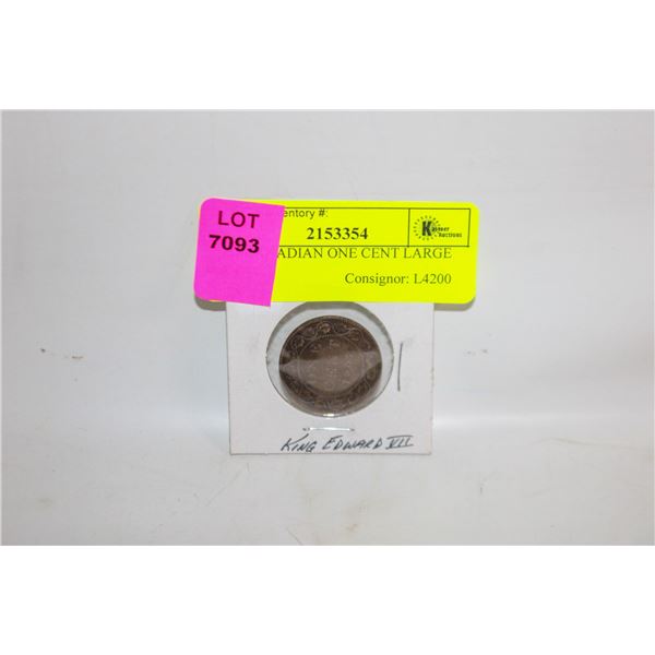 1907 CANADIAN ONE CENT LARGE PENNY