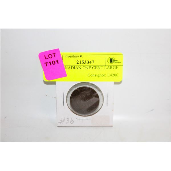 1901 CANADIAN ONE CENT LARGE PENNY