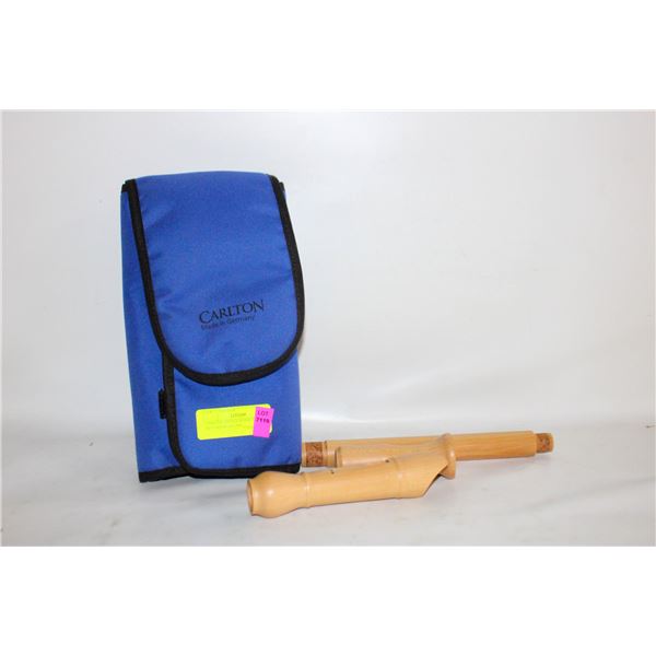 CARLTON MAPLE WOOD ALTO RECORDER IN CASE