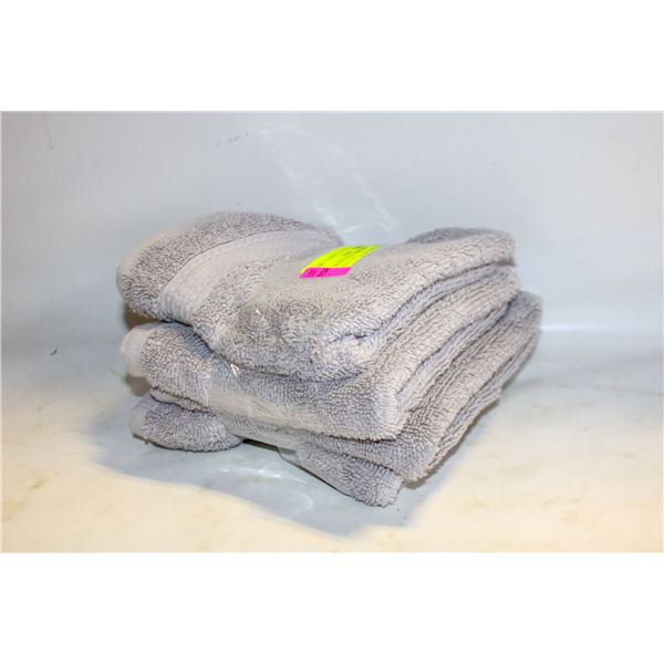 NEW 4PK SERENE HOME WASH CLOTH GREY