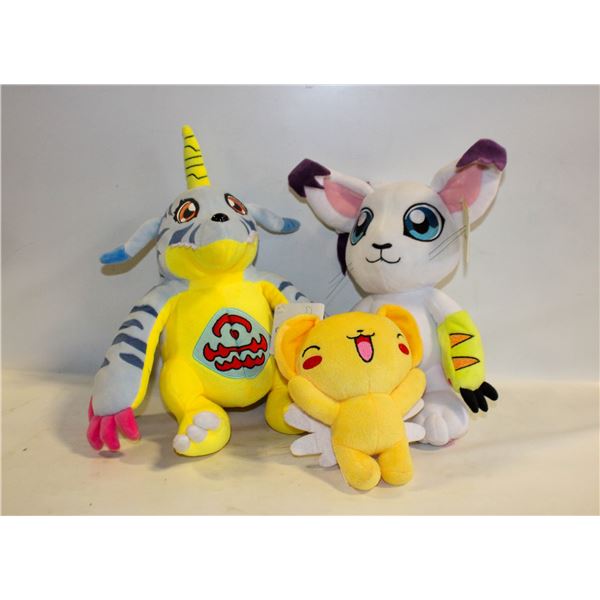 3PC DIGIMON PLUSH SET 12"