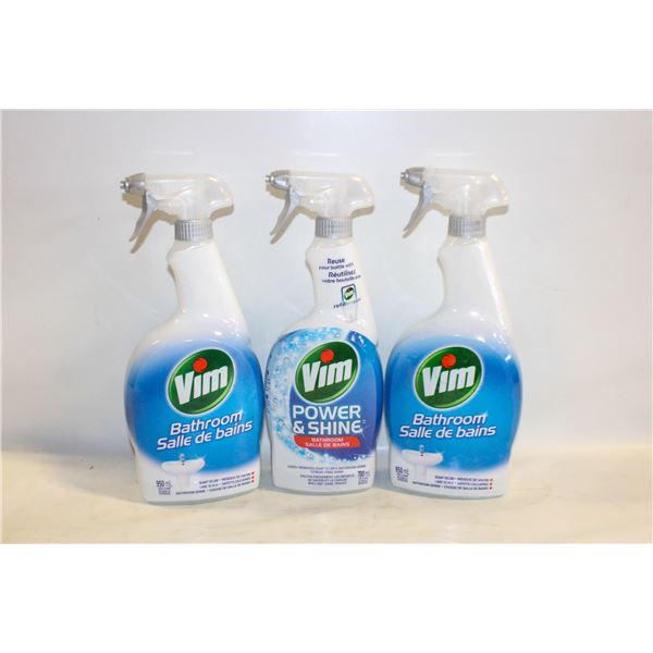 THREE VIM BATHROOM CLEANERS 950 ML