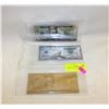 Image 1 : 3 US GOLD "TRIBUTE BILLS"  (2 WHITE 1 YELLOW)