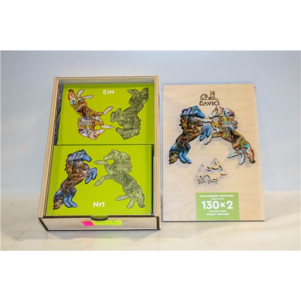 DAVICI WOODEN ART PUZZLES THE MUSTANGS
