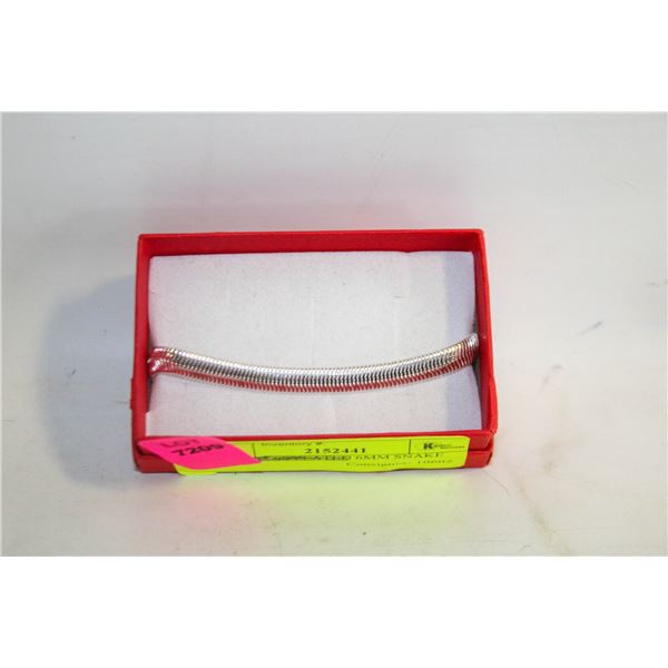 NEW 6MM SNAKE BONE PATTERN FLAT BRACELET