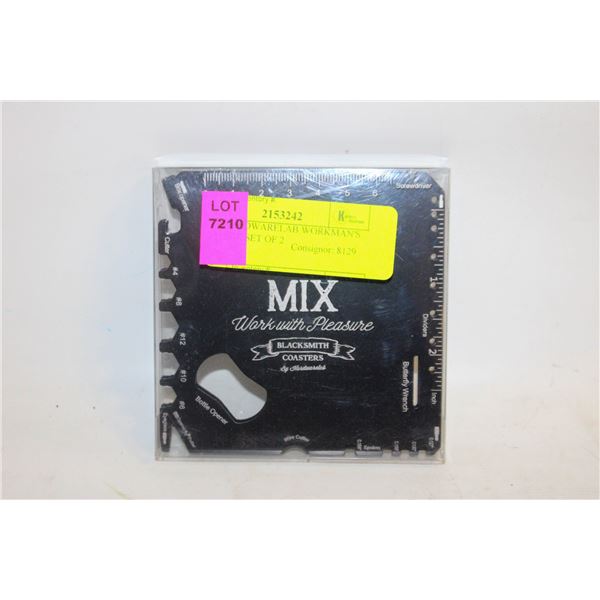 NEW HARDWARELAB WORKMAN'S COASTER SET OF 2