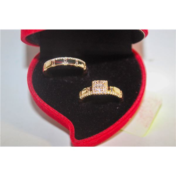 NEW 2PCS/SET RING SET SZ7