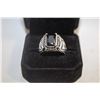 Image 1 : NEW BLACK STONE MEN'S RING - SIZE 11