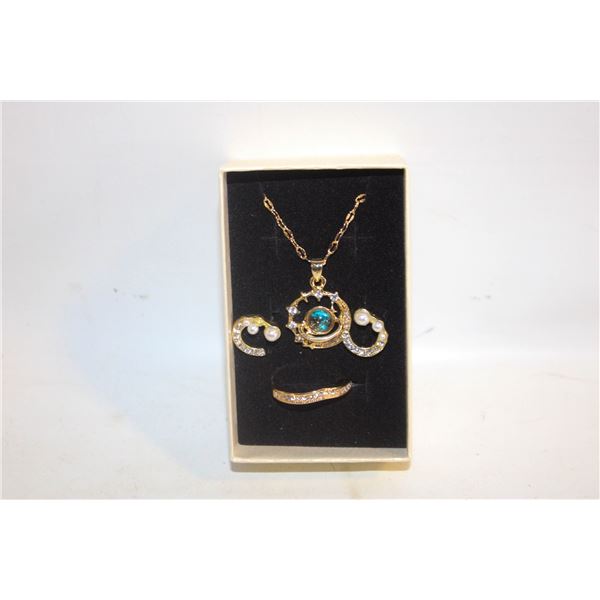 NEW NECKLACE AND RING WITH EARRINGS
