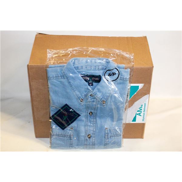 NEW MEN'S SHIRTS CASE OF 9 DENIM SIZE S