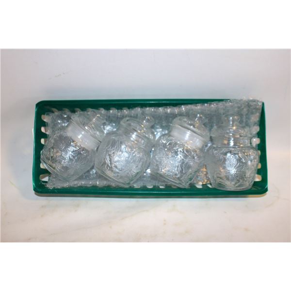 4X PRINCESS HOUSE FANTASIA GLASS CANISTER JAR