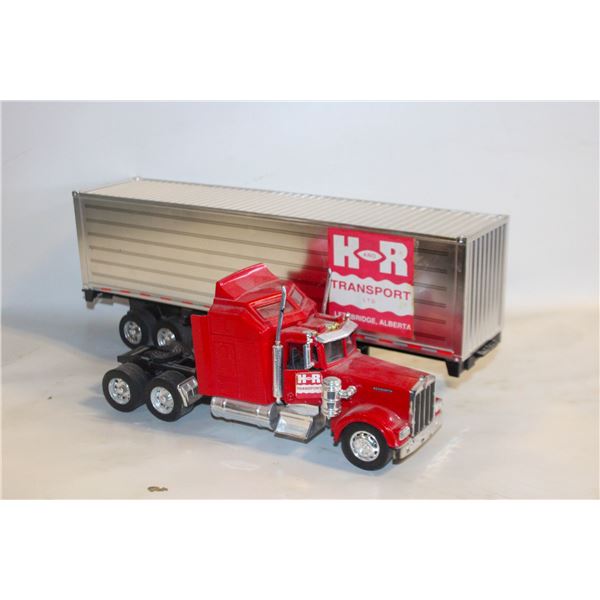 LARGE KENWORTH DIE CAST H & R TRANSPORT