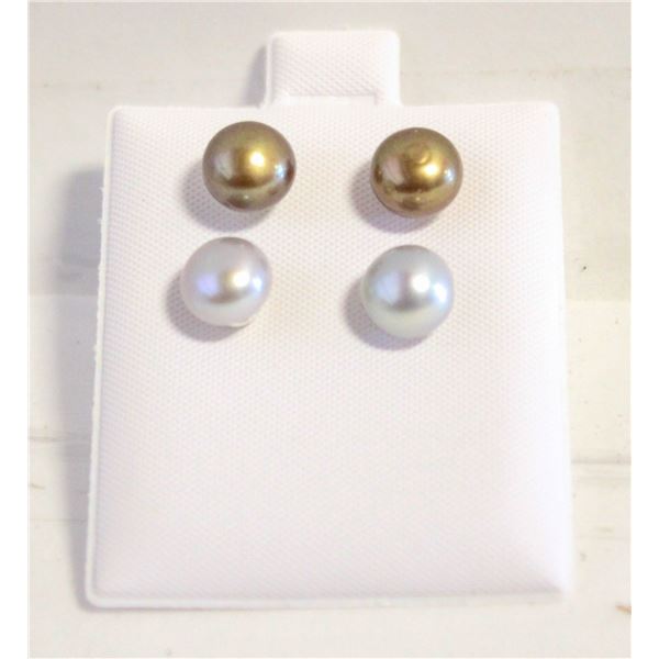 #71- NATURAL AKOYA PEARL STUD EARRINGS 2 SET