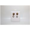 Image 2 : #71- NATURAL AKOYA PEARL STUD EARRINGS 2 SET
