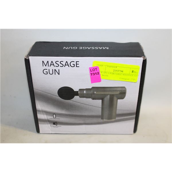 NEW 6PCS PORTABLE MASSAGE GUN SET WITH