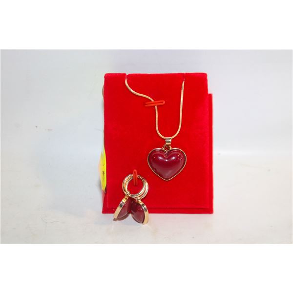 NEW JEWELRY DISPLAY W/NECKLACE + EARRING