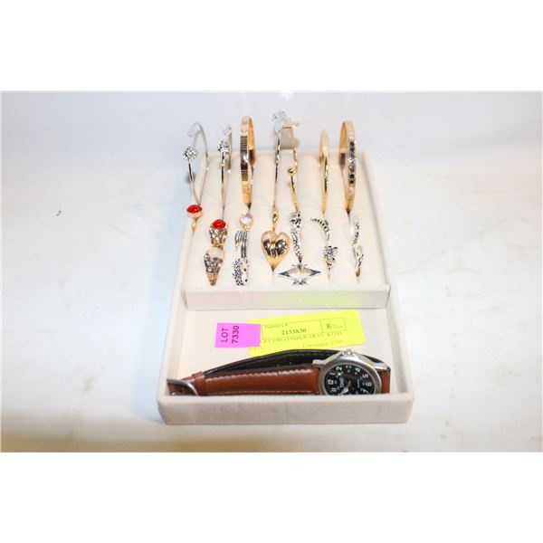 JEWELRY ORGANIZER TRAY WITH RINGS,