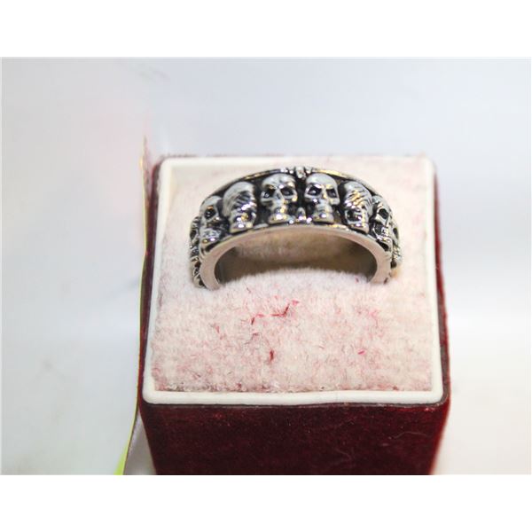 NEW HEAVY SKULL HEADS BAND  SZ10