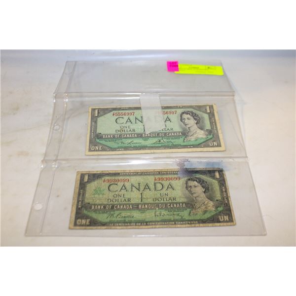 CANADA $1 BILL (3 QUANTITY VINTAGE)