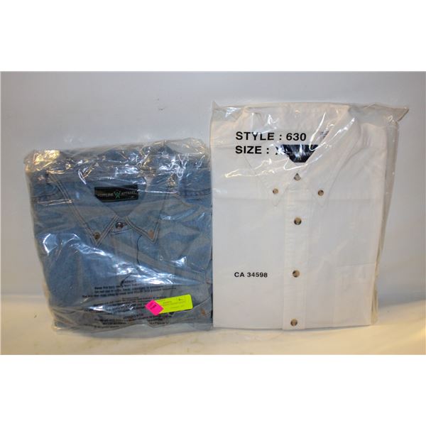 NEW MEN'S SHIRTS 1DENIM 1WHITE SIZE XL