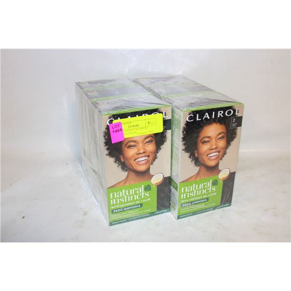 (6) UNITS CLAIROL NUMBER 2 BLACK HAIR COLOR